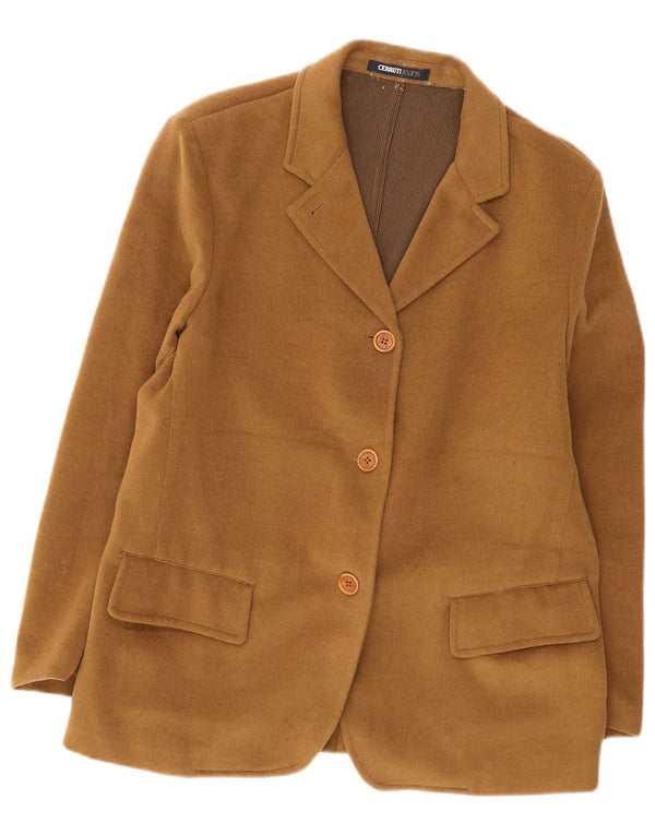 Cerruti Γυναικείο μπουφάν blazer UK 16 Large Brown Polyester