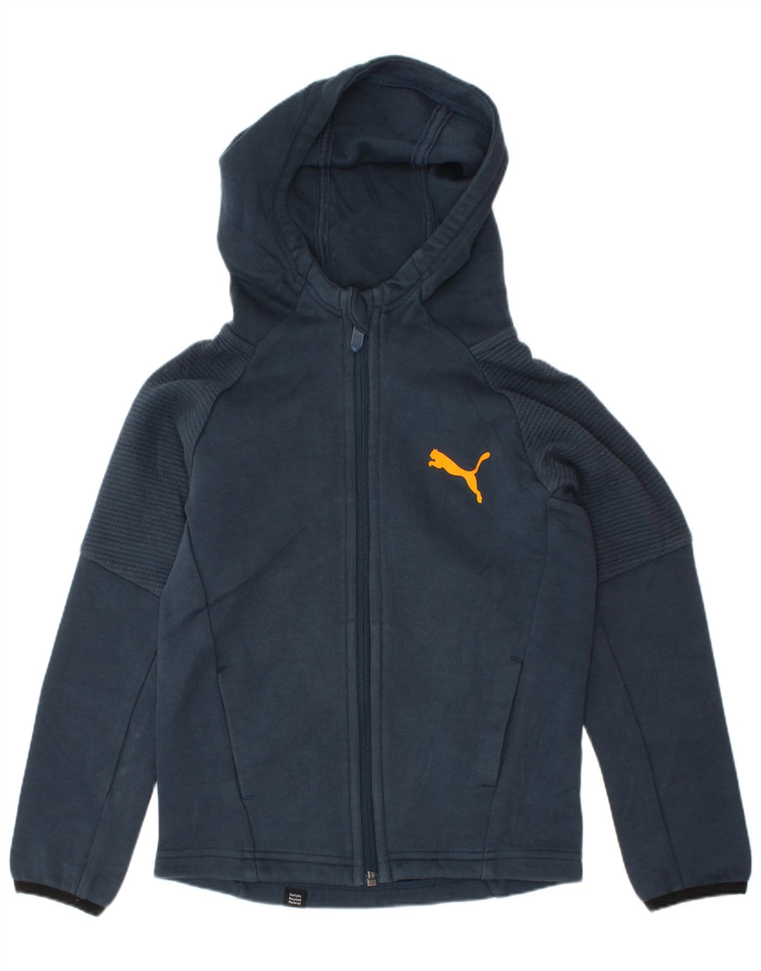Πουλόβερ PUMA Boys Zip Hoodie 5-6 ετών Navy Blue Cotton