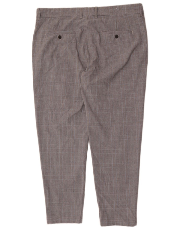 Zara Ανδρικό παντελόνι Chino Slim EU 48 XL W38 L28 Grey Check