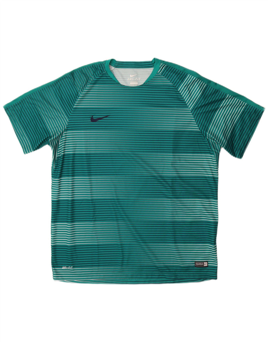 Ανδρικό T-Shirt Nike Dri Fit Top 2XL πράσινο ριγέ πολυεστέρα