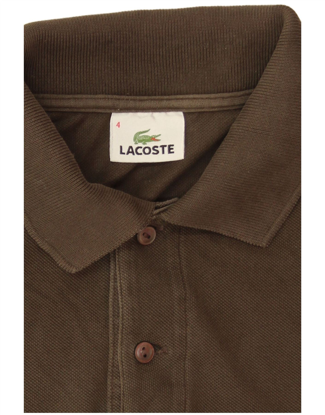 Ανδρικό πουκάμισο Polo Lacoste, Μέγεθος 4, Μεσαίο βαμβακερό χακί