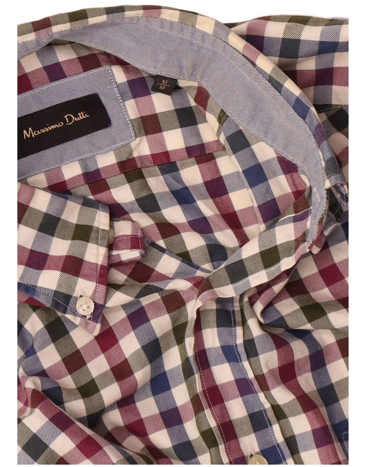 MASSIMO DUTTI Ανδρικό φανελένιο πουκάμισο μεσαίο πολύχρωμο βαμβακερό Gingham