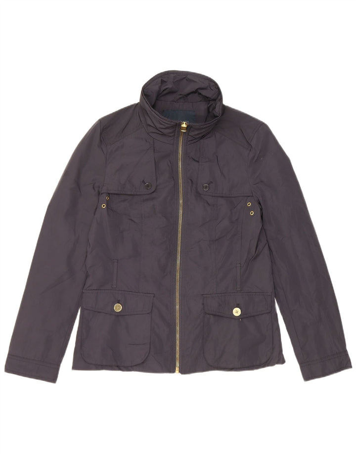 Zara Γυναικείο Utility Jacket UK 14 Large Navy Blue Polyester
