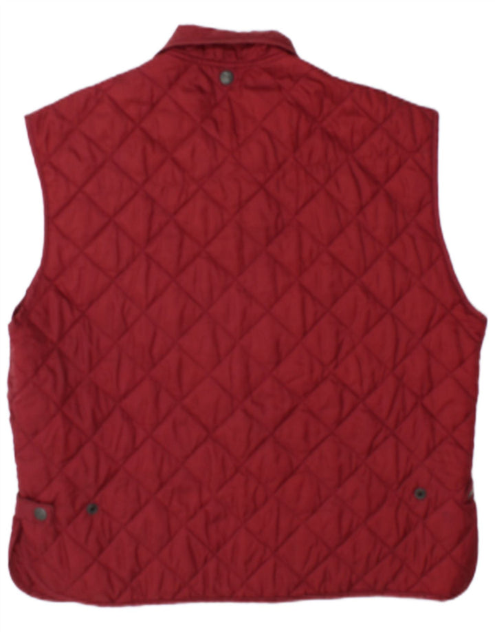 Vintage Ανδρικό καπιτονέ Gilet UK 38 Medium Burgundy