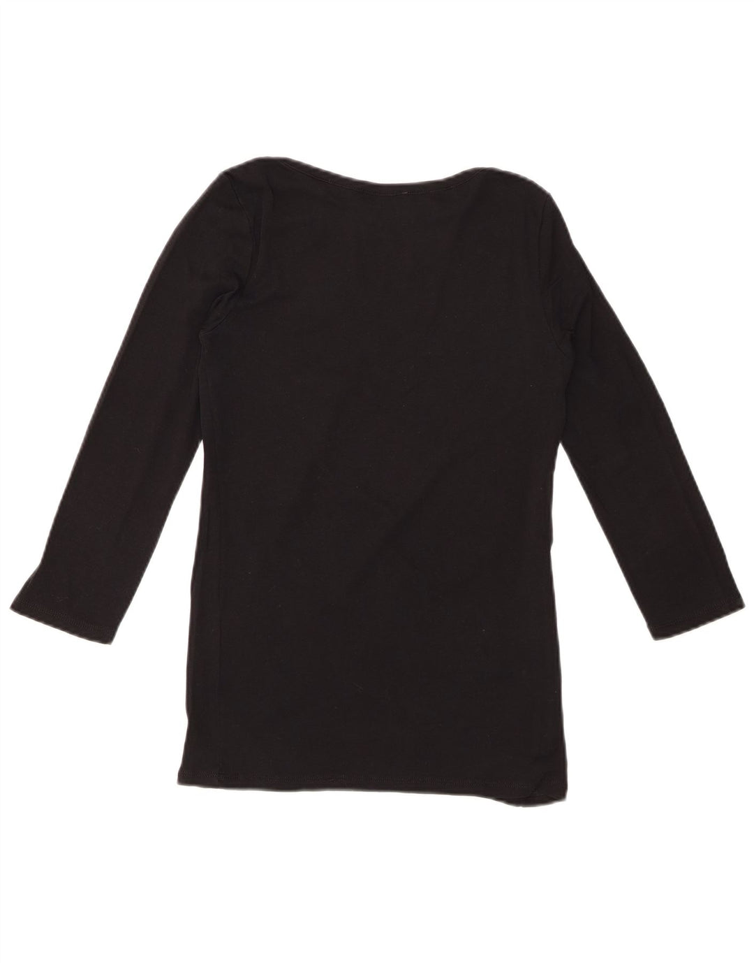 BENETTON Γυναικείο Γραφικό Τοπ 3/4 Μανίκι UK 8 Small Black