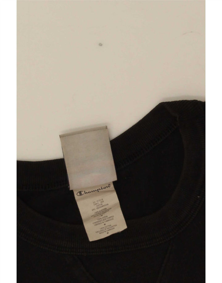 Ανδρικό γραφικό T-Shirt Champion Top Μεσαίο μαύρο βαμβακερό