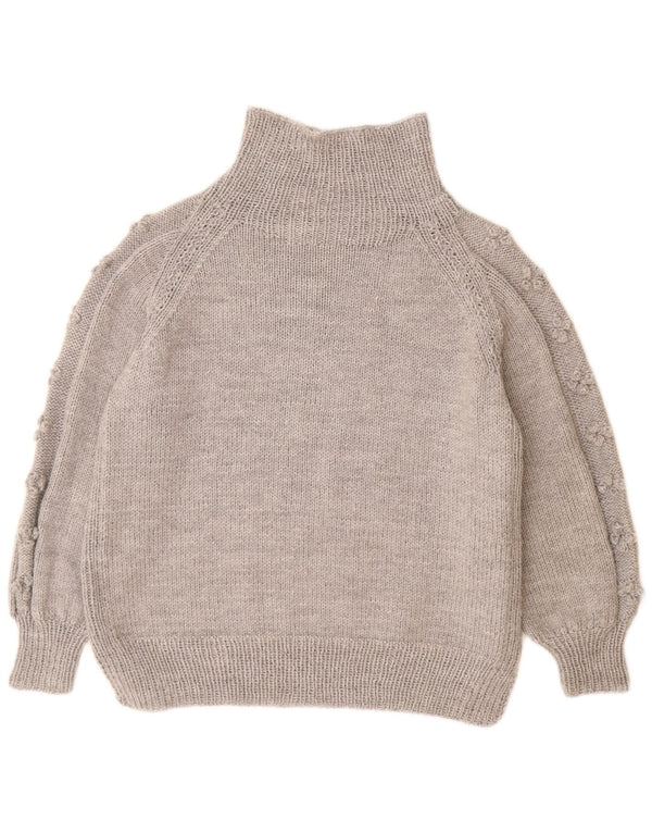 Γυναικείο πουλόβερ με ρολό λαιμόκοψη VINTAGE UK 14 Large Grey