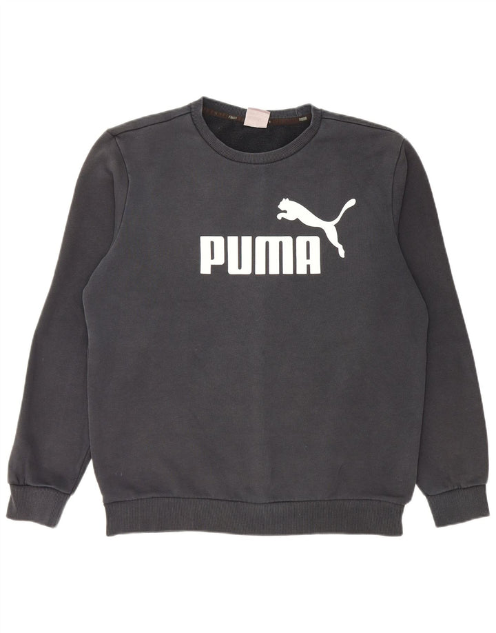 Ανδρικό γραφικό φούτερ Puma Jumper Μεσαίο μαύρο βαμβακερό