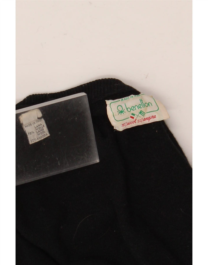 Γυναικείο πουλόβερ Benetton Crew Neck Jumper IT 50 XL Μαύρο Μάλλινο