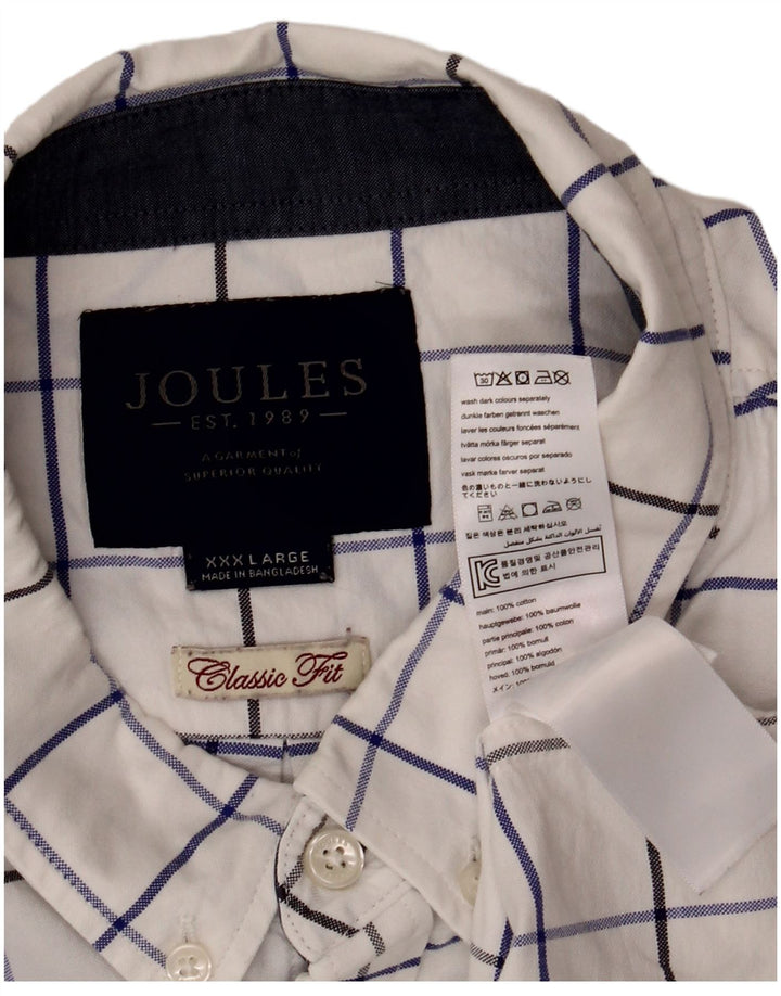 Joules Ανδρικό πουκάμισο Classic Fit 3XL White Check Cotton