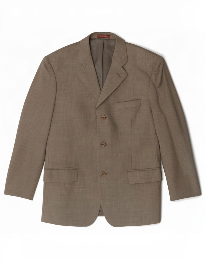 Marks & Spencer Ανδρικό σακάκι σακάκι με 3 κουμπιά UK 40 Medium Khaki New Wool
