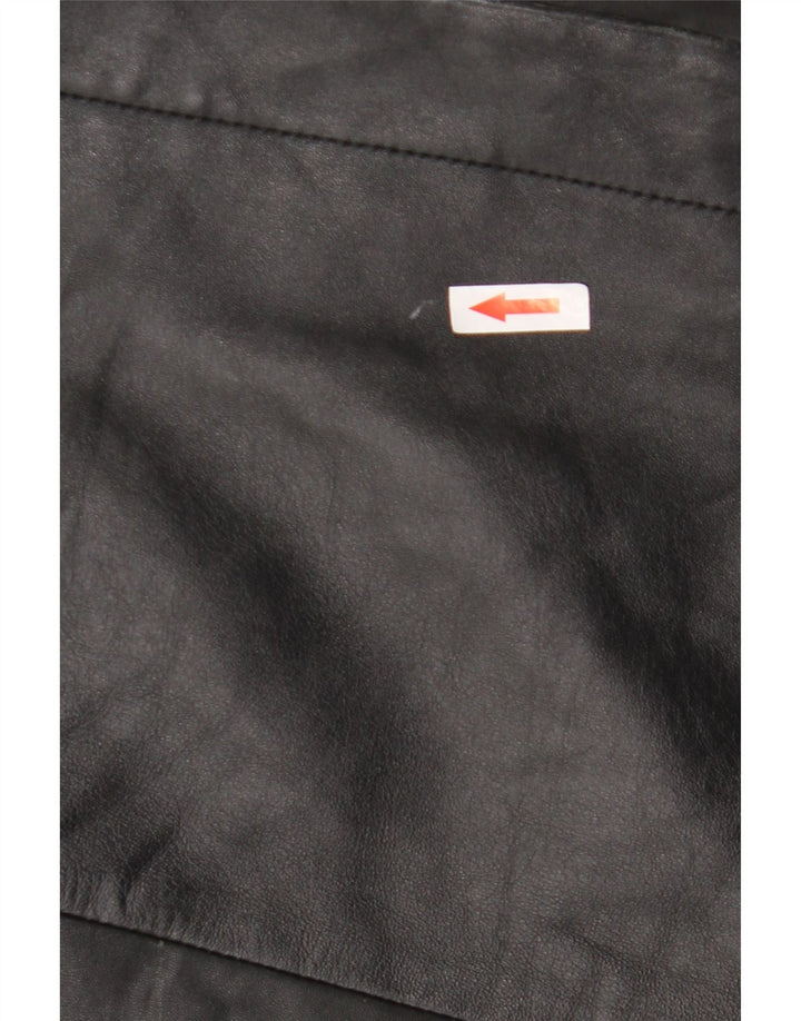 Helium Γυναικείο Δερμάτινο Παλτό UK 10 Small Black