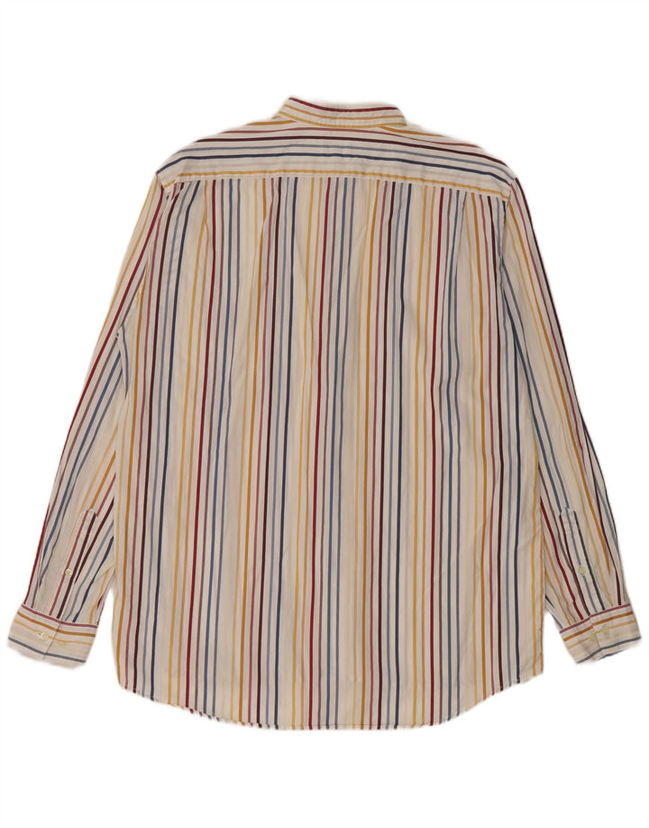 Ανδρικό πουκάμισο LACOSTE Μέγεθος 42 Μεγάλο Πολύχρωμο Βαμβακερό ριγέ