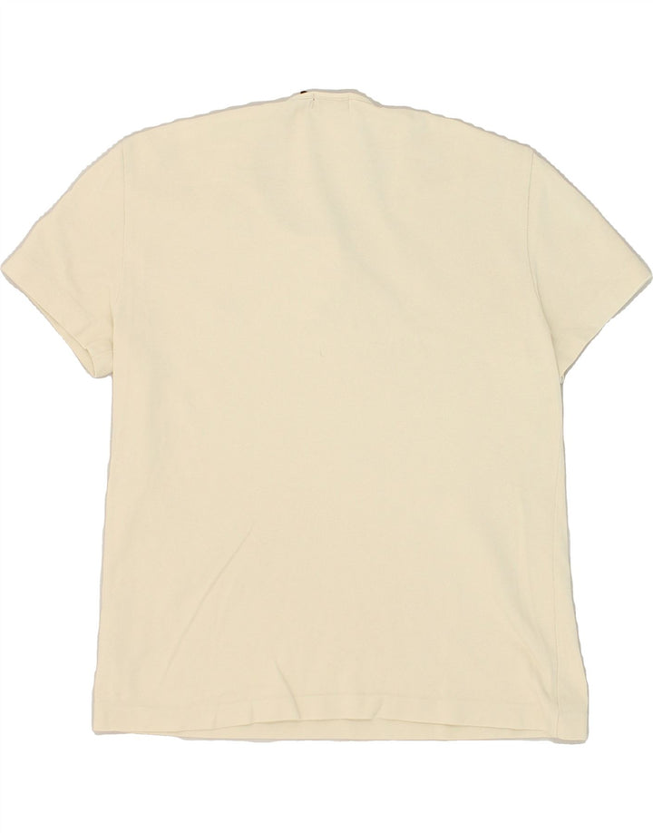 HENRY COTTONS Womens T-Shirt Top IT 46 Large Beige Cotton | Vintage Henry Cottons | Thrift | Second-Hand Henry Cottons | Used Clothing | Messina Hembry 