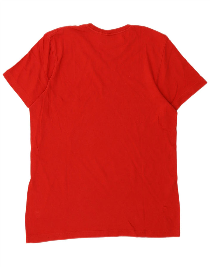 Ανδρικό γραφικό T-Shirt Adidas Top Μεσαίο κόκκινο βαμβακερό