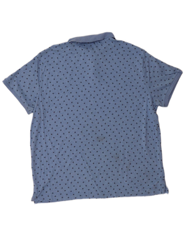 POLO RALPH LAUREN Ανδρικό πουκάμισο πόλο προσαρμοσμένο σε λεπτή εφαρμογή 2XL με μπλε στίγματα