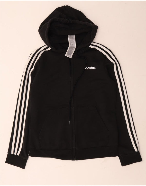 Γυναικείο πουλόβερ με κουκούλα Adidas UK 12/14 μεσαίο μαύρο βαμβακερό