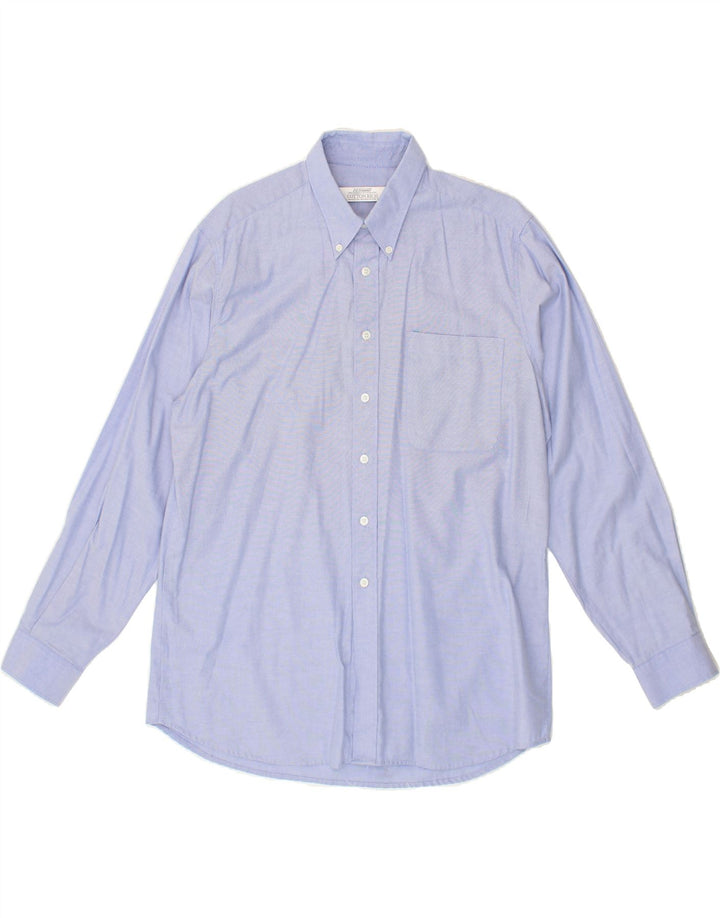 ST. BERNARD Mens Shirt Size 41 Large Blue Cotton Vintage St. Bernard and Second-Hand St. Bernard from Messina Hembry 