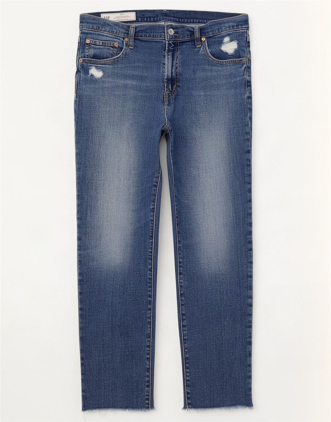 Gap Womens Girlfriend Distressed Ψηλόμεσο Ψηλό Τζιν W30 L27 Μπλε
