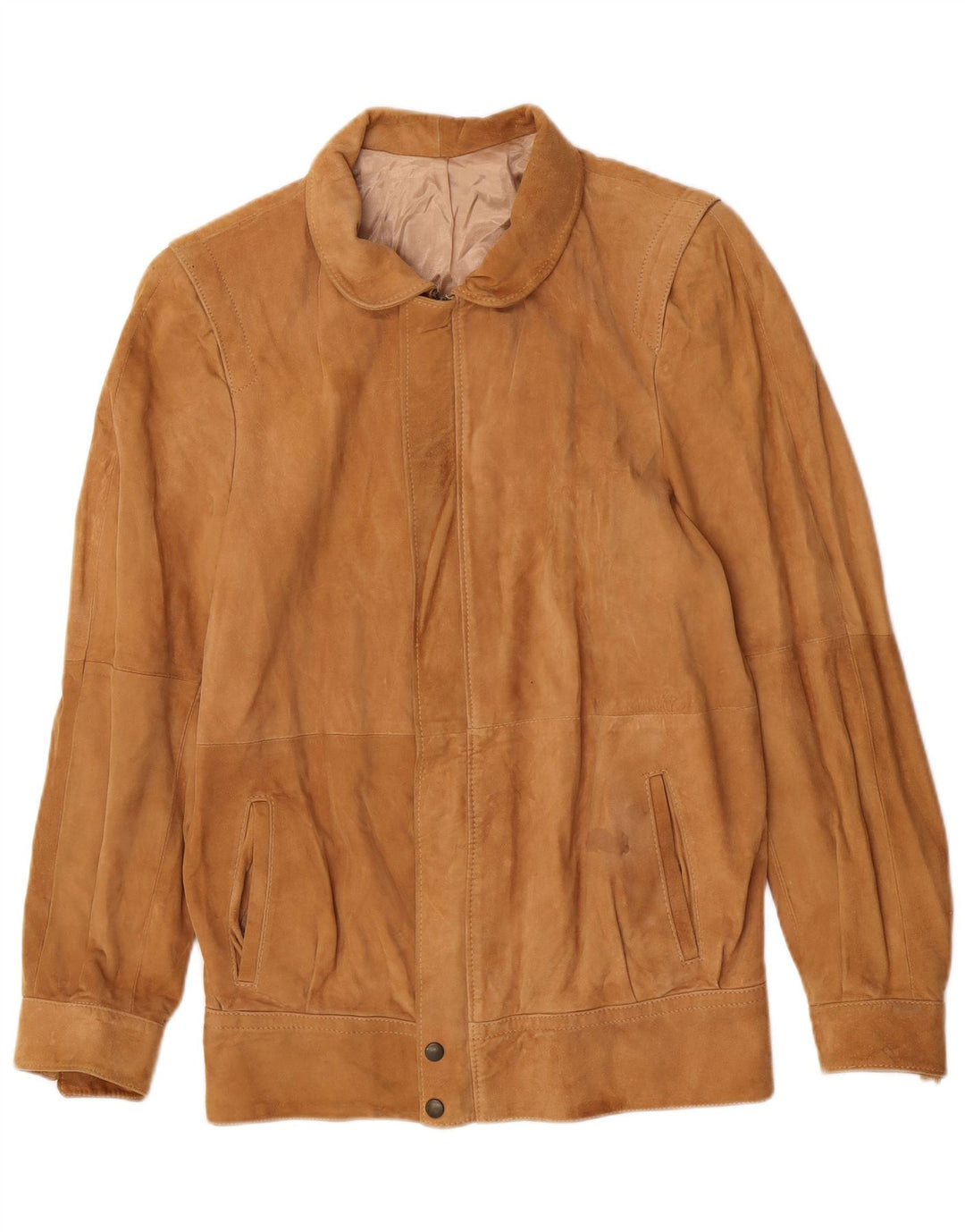 Vintage Ανδρικό Suede Jacket IT 46 Small Beige