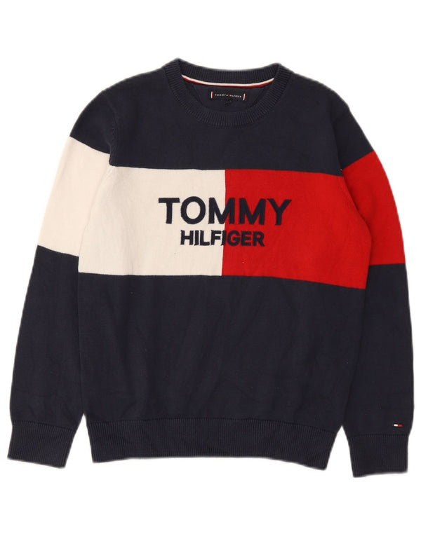 Tommy Hilfiger Boys Boat Neck Jumper πουλόβερ 9-10 ετών Navy Blue