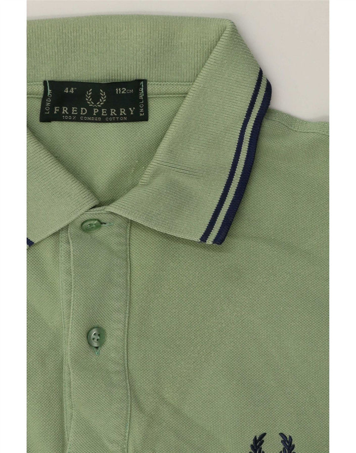 Fred Perry Ανδρικό Πόλο Μπλουζάκι Μεσαίο Πράσινο Βαμβακερό