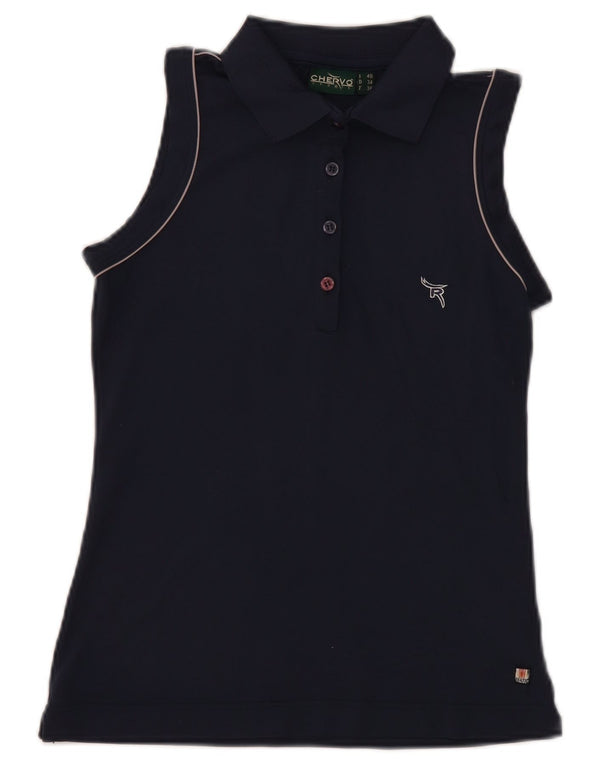Chervo γυναικείο αμάνικο μπλουζάκι πόλο IT 40 Small Navy Blue Polyamide Sports