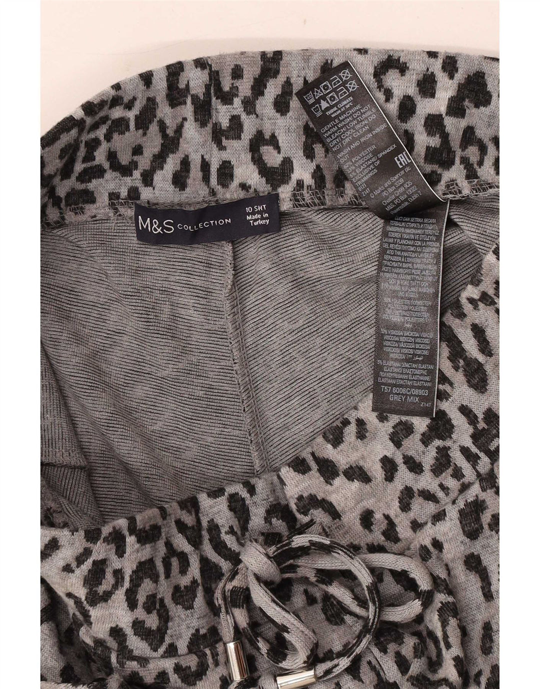 Marks & Spencer Γυναικείο Cropped Παντελόνι UK 10 Small W28 L23 Grey