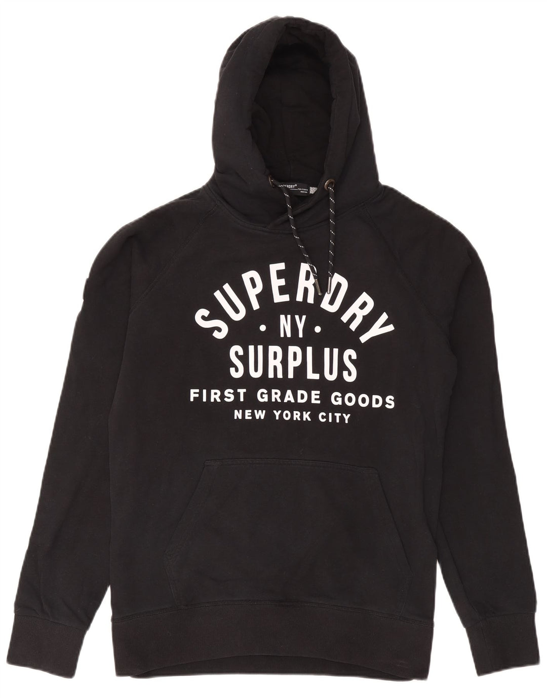 Ανδρικό γραφικό κουκούλα Superdry, μεσαίο μαύρο βαμβακερό