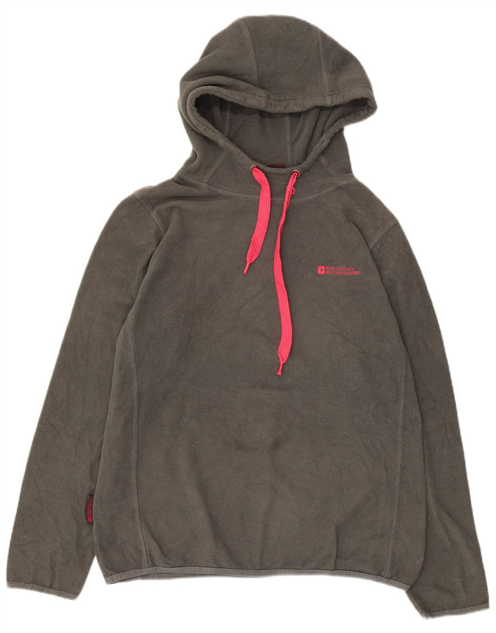Mountain Warehouse Womens Hooded Fleece Jumper UK 14 Large Grey Polyester