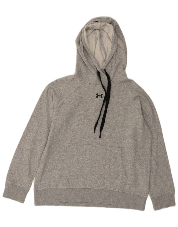 Under Armour Womens Oversized Hoodie Jumper UK 10 Small Grey Flecked