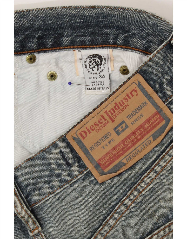 Ανδρικό Diesel Distressed Straight Jeans W34 L31 Μπλε βαμβακερό