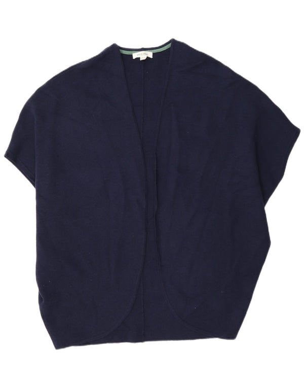 White Stuff Γυναικείο πουλόβερ Poncho Cardigan UK 12 Medium Navy Blue Polyester