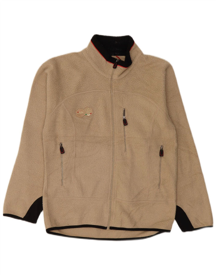 Ανδρικό μπουφάν FILA Fleece UK 38 Medium Beige Colourblock