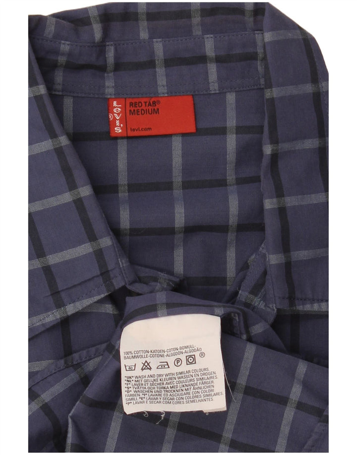 Ανδρικό πουκάμισο Levi's Medium Navy Blue Check Cotton