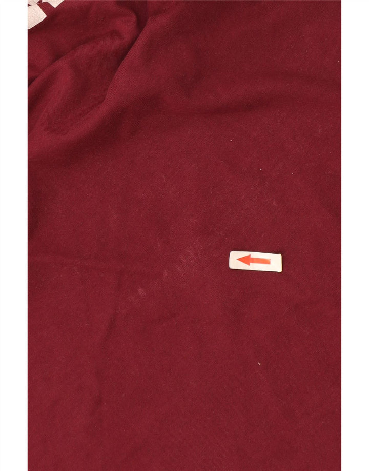 Ανδρικό γραφικό T-Shirt Converse Top μεγάλο μπορντό βαμβακερό