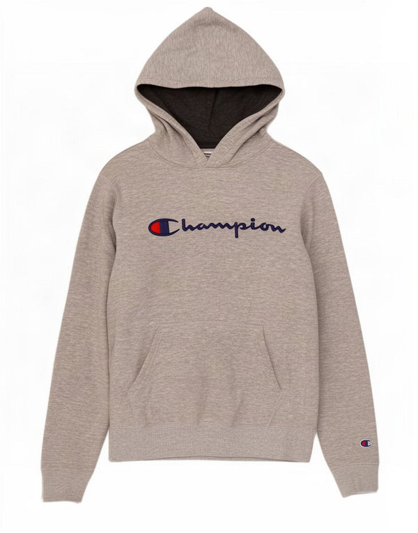 Champion Womens Graphic Hoodie Jumper UK 18 XL Γκρι βαμβάκι