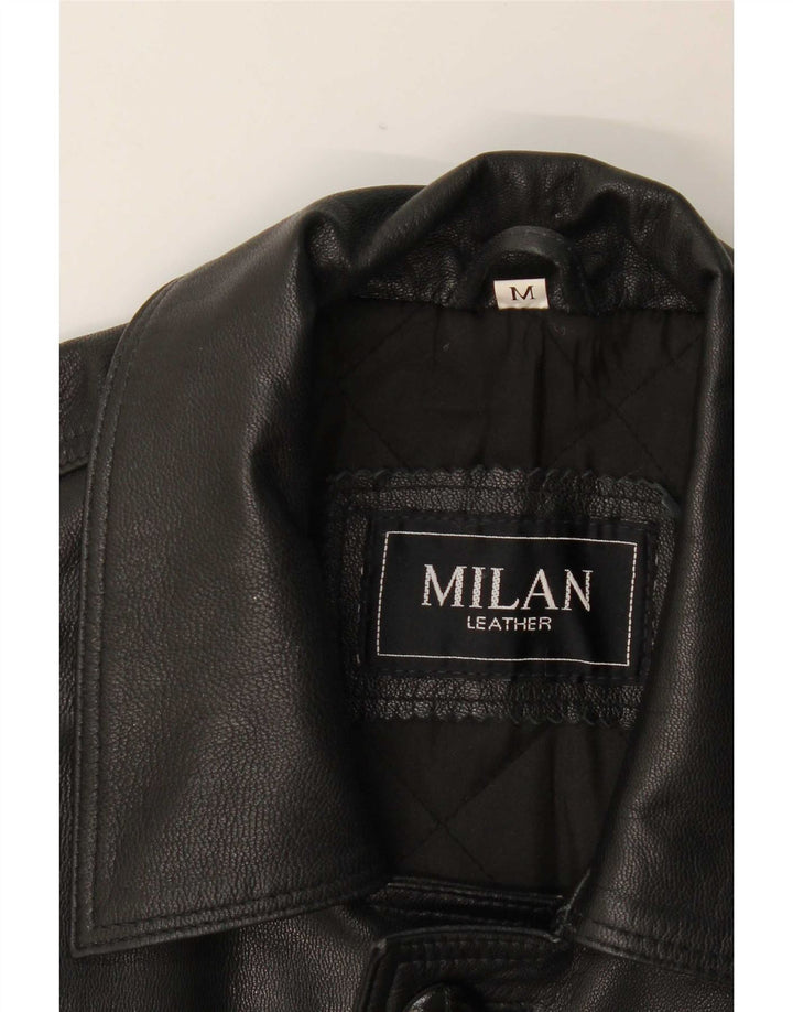 Milan Ανδρικό Δερμάτινο Μπουφάν UK 38 Medium Black Classic