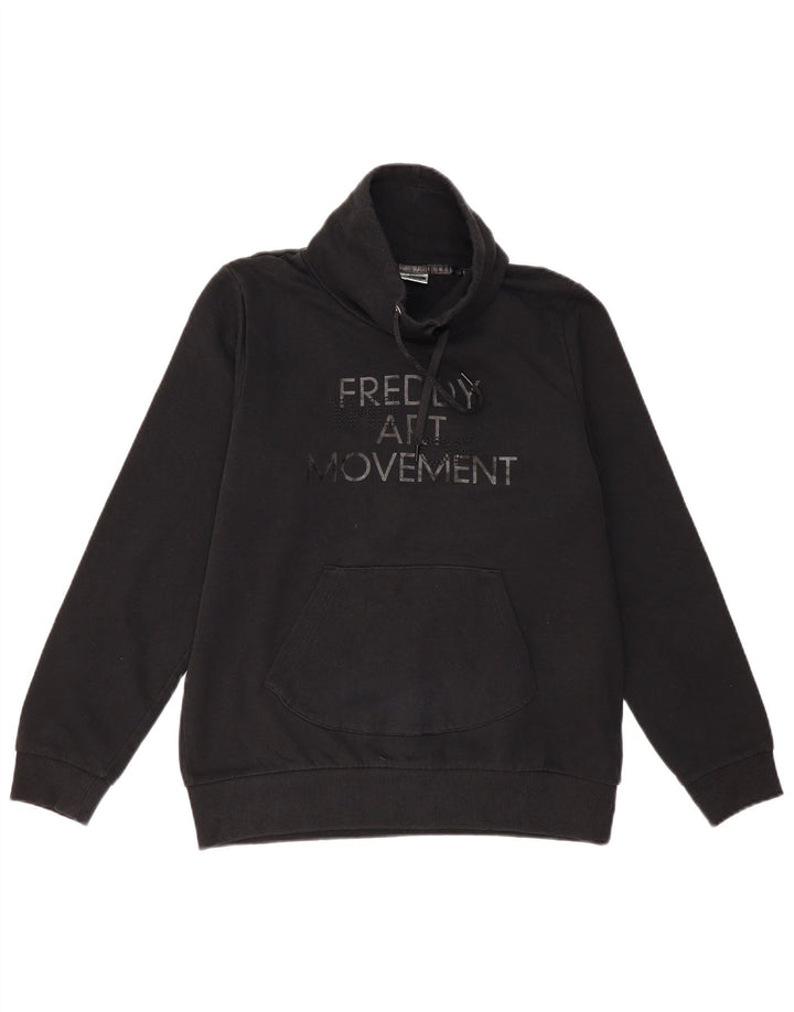Γυναικείο Φούτερ Freddy Graphic Jumper UK 14 Medium Black Cotton