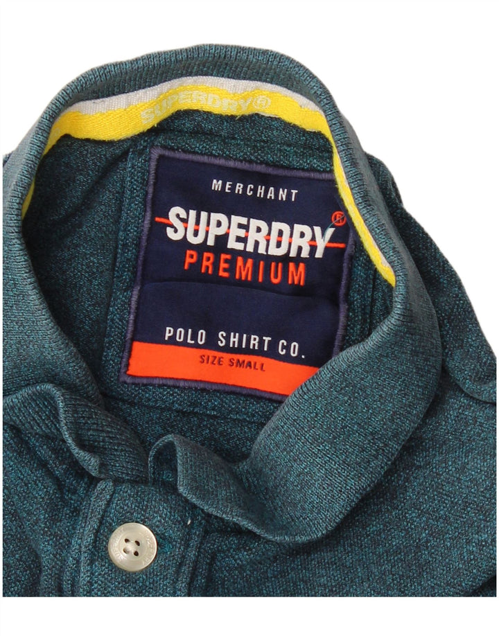 Ανδρικό γραφικό μπλουζάκι πόλο Superdry Μικρό Μπλε