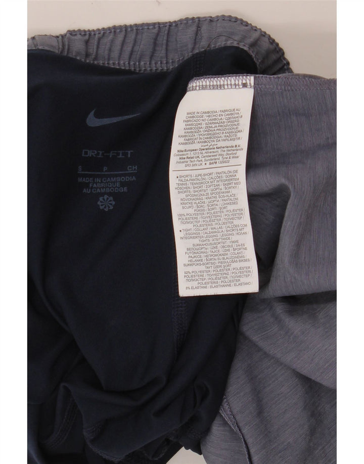 Γυναικείο αθλητικό σορτς NIKE Dri Fit UK 10 Small Blue Colorblock Πολυεστέρας