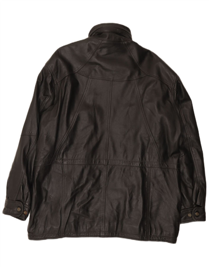 Shelter Bay Ανδρικό Δερμάτινο Παλτό UK 42 XL Μαύρο