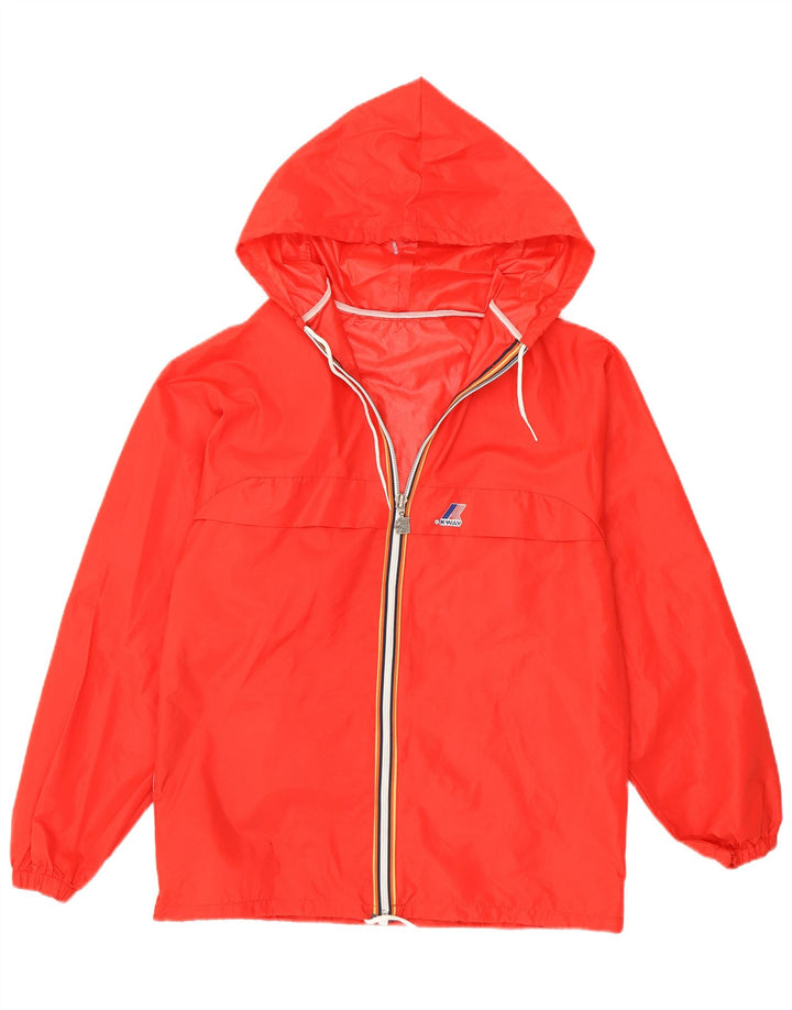 K-Way γυναικείο μπουφάν βροχής με κουκούλα UK 14 Medium Red
