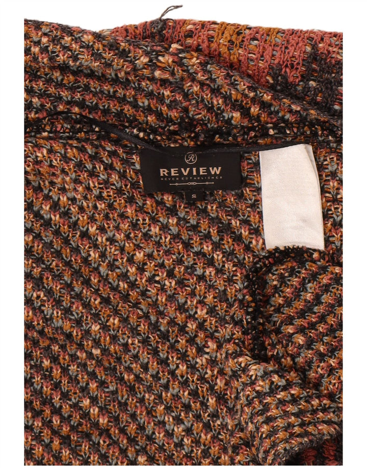 Κριτική Γυναικείο Ασύμμετρο Πουλόβερ Ζακέτα UK 10 Μικρά Πολύχρωμα Αζτέκων