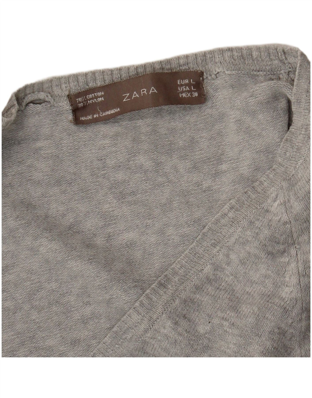 Zara Γυναικεία Ζακέτα UK 14 Large Grey Flecked