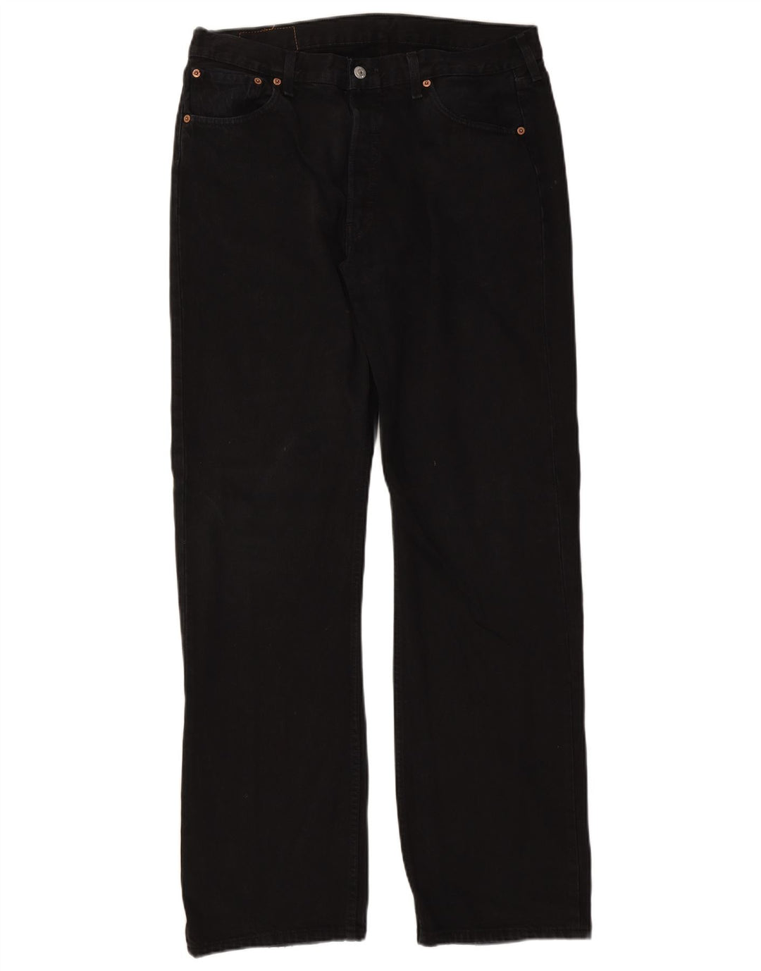 Levi's Mens 501 Straight Jeans W36 L34 Μαύρο βαμβακερό