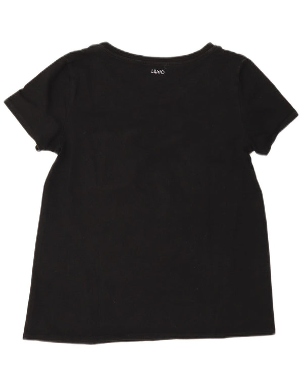 Liu Jo Γυναικείο T-Shirt Top UK 12 Medium Navy Blue Colourblock