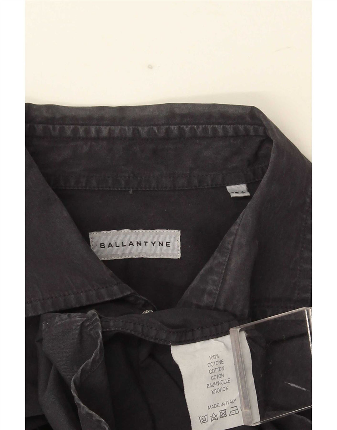Ανδρικό πουκάμισο Ballantyne Μέγεθος 15 1/2 Medium Navy Blue Cotton