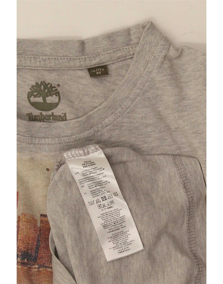 Timberland Boys Graphic Top Μακρυμάνικο 15-16 ετών Μεσαίο Γκρι βαμβακερό
