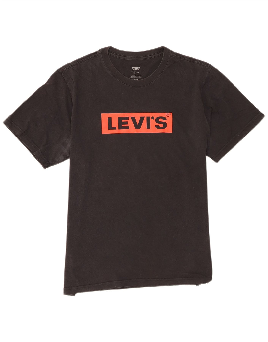 Ανδρικό γραφικό μπλουζάκι Levi's Relaxed Fit Top Μεσαίο μαύρο βαμβακερό
